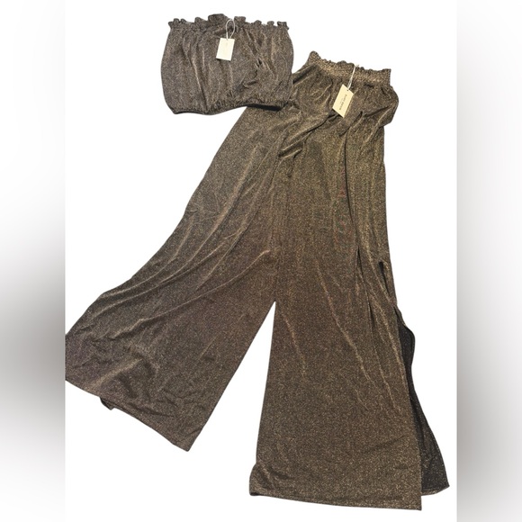 RAMY BROOK***Gold Shimmer Yanni Sparkle 2-Piece Set****Size S****$520 NWT - Picture 3 of 3